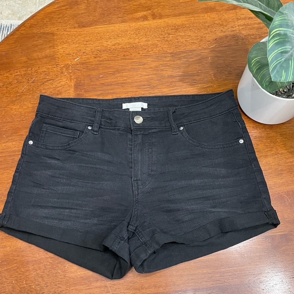 H&M Black Denim Shorts